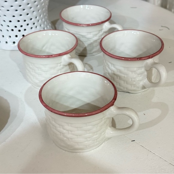 Home: Plate & Cup Basket Weave Porcelain Portugal Sets - Picture 15 of 17